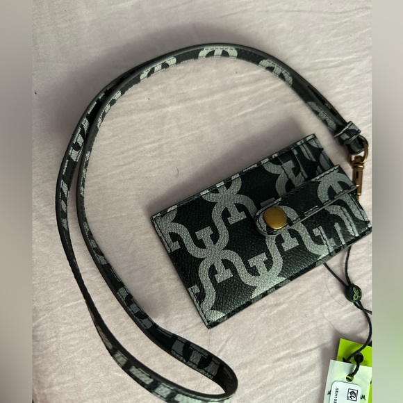 SAM EDELMAN signature Monogram Lanyard Card Holder - Picture 2 of 9